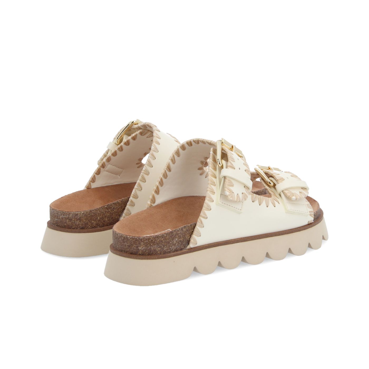 SANDY EDGE W - SOFT/RAPHIA - BLANC CASSE/BEIGE